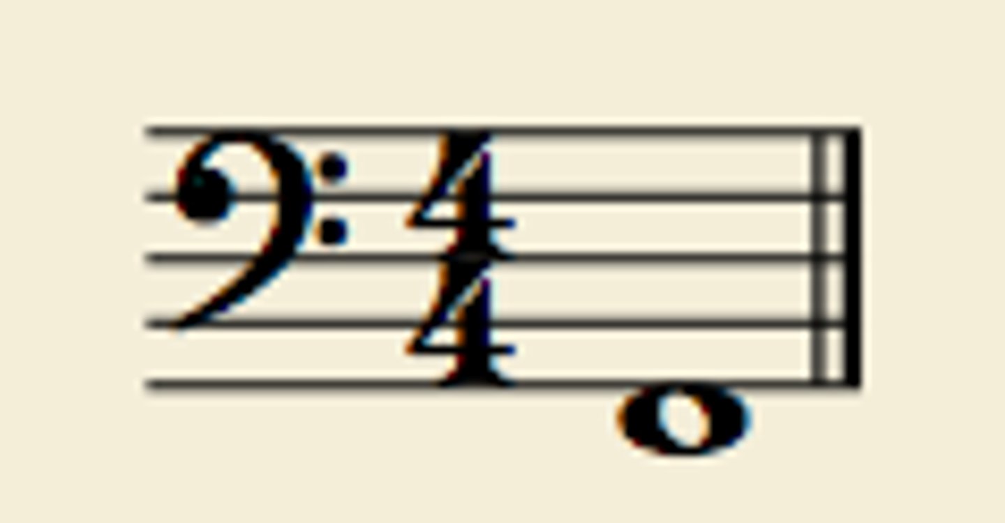 <p>F (below staff)</p>