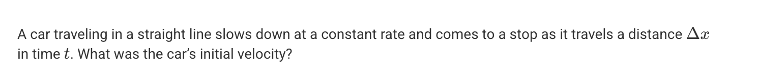 <p>A. 2 <span><span>Δx/t</span></span></p><p>B. <span>Δx/t</span></p><p>C. 2/3 <span>Δx/t</span></p><p>D. ½ <span>Δx/t</span></p>
