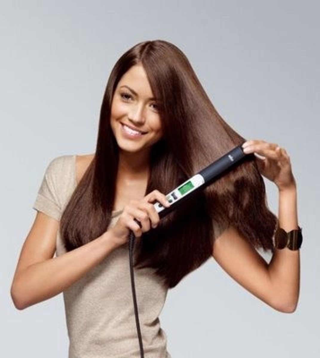 <p>el pelo lacio</p>