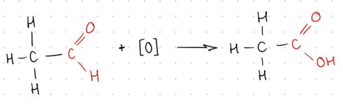 <p>- Over your arrow; K2Cr2O7/H2SO4</p><p>- Under your arrow show reflux</p>