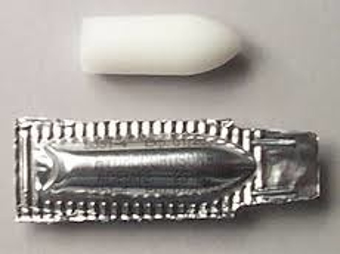 <p>Single dose medication in waxy or fatty conical or ovoid shape that liberates active ingredient after insertion into the rectum or vagina for local or systemic effects (Glycerin suppository)</p>