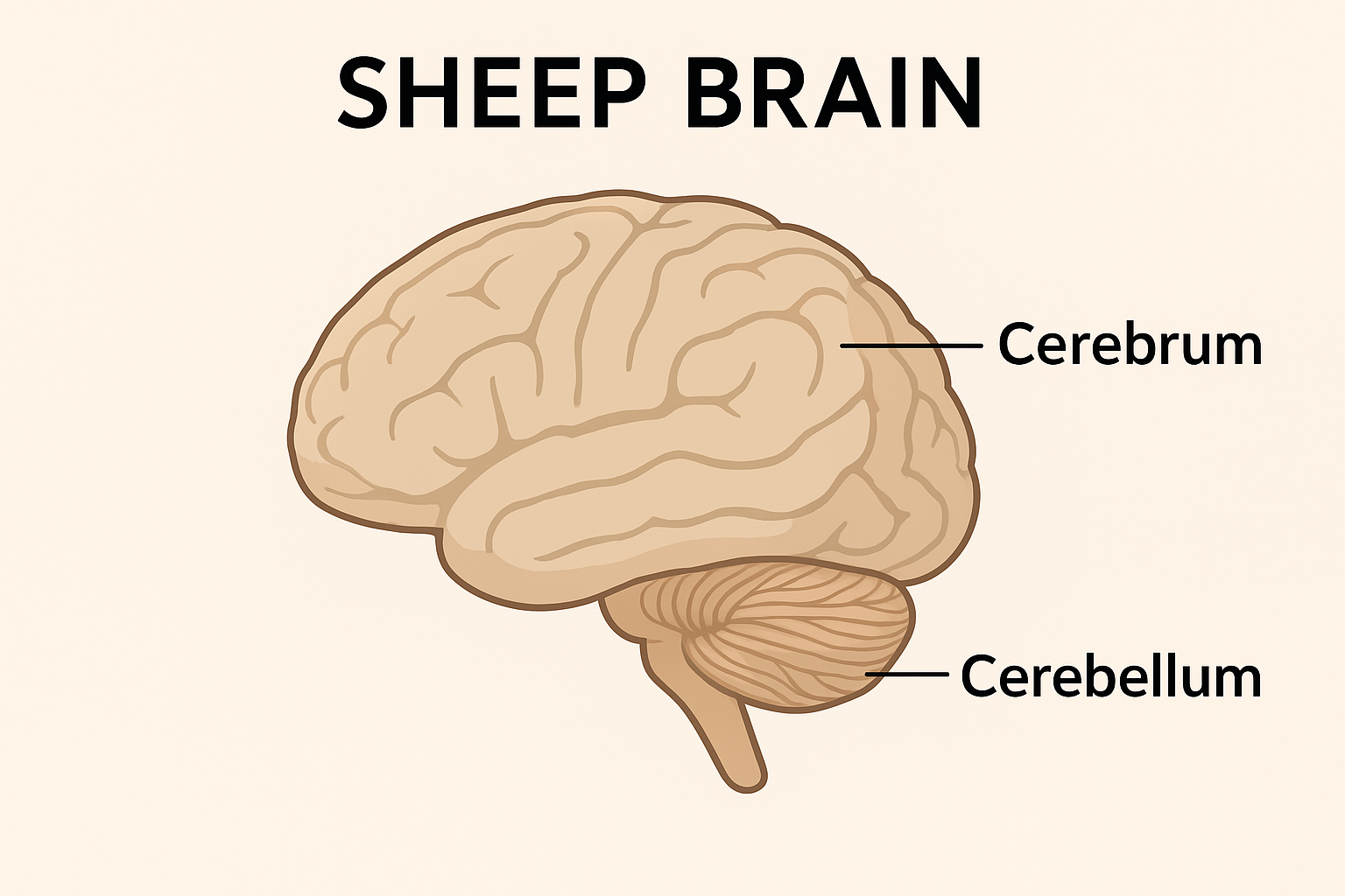 <p>conscious brain - the larger of the two, in the front</p>