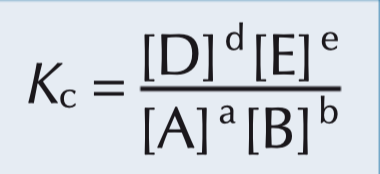 <p>An expression for <em>K</em><sub>c</sub> is</p>