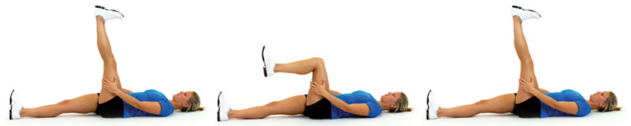 lie supine with one hip flexed 90 degrees (target leg)

straighten the target leg until a mild stretch is felt in the hamstrings

the stretch should not cause pain or extreme discomfort

repeat for the desired number of repetitions