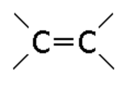 <p>Compound with a double bond, ending in -ene (e.g., Propene)</p>