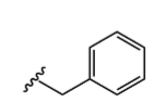 <p>one carbon, then six carbon ring with three double bonds</p>