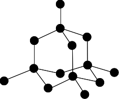 <p>In diamond, each carbon atom forms four covalent bonds with other carbon atoms in a giant covalent structure, so diamond is very hard, has a very high melting point and does not conduct electricity</p>