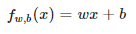 <p>The goal is to find the best w and b parameters that fit the data</p>