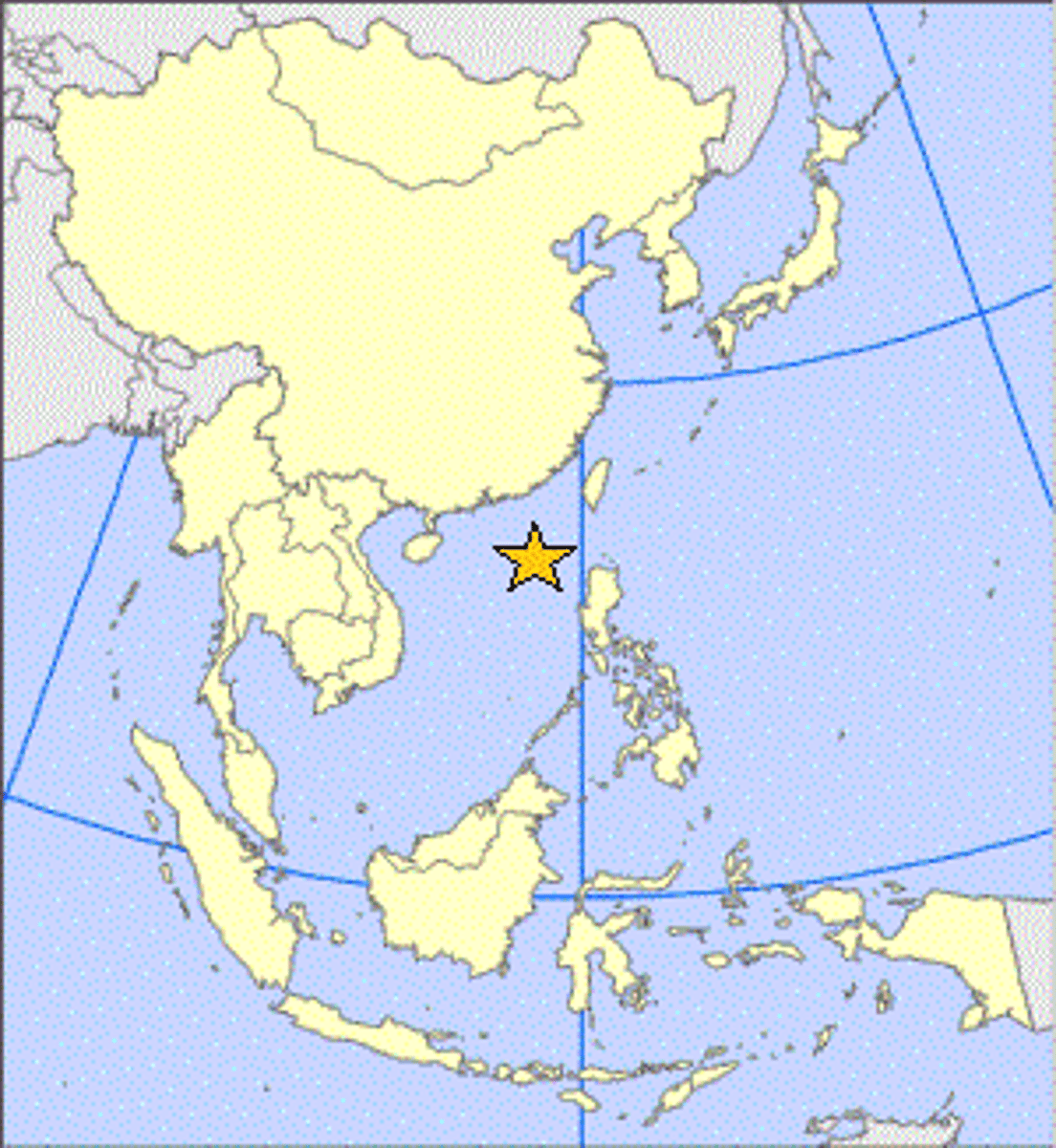 <p>a tropical arm of the Pacific Ocean near southeastern Asia subject to frequent typhoons</p>