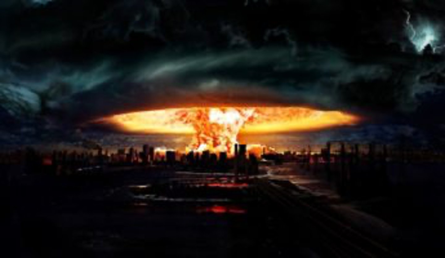 <p>(scenariusz zagłady) - A predicted situation involving total destruction or disaster.</p>
