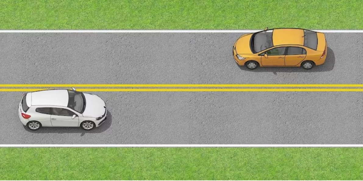 <p>what do double solid yellow lines represent?</p>