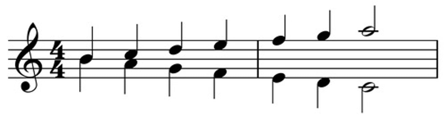 <p>voices move in opposite directions</p>