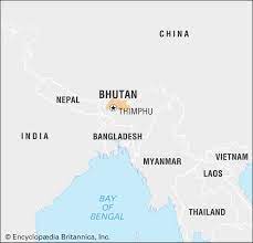 <p>Landlocked country surrounded by Bangladesh, Nepal, China</p>