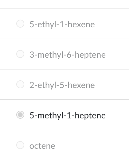 <p>&nbsp;</p><p>5-methyl-1-heptene</p>