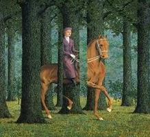<p>If one image covers another, it looks closer and larger.</p>