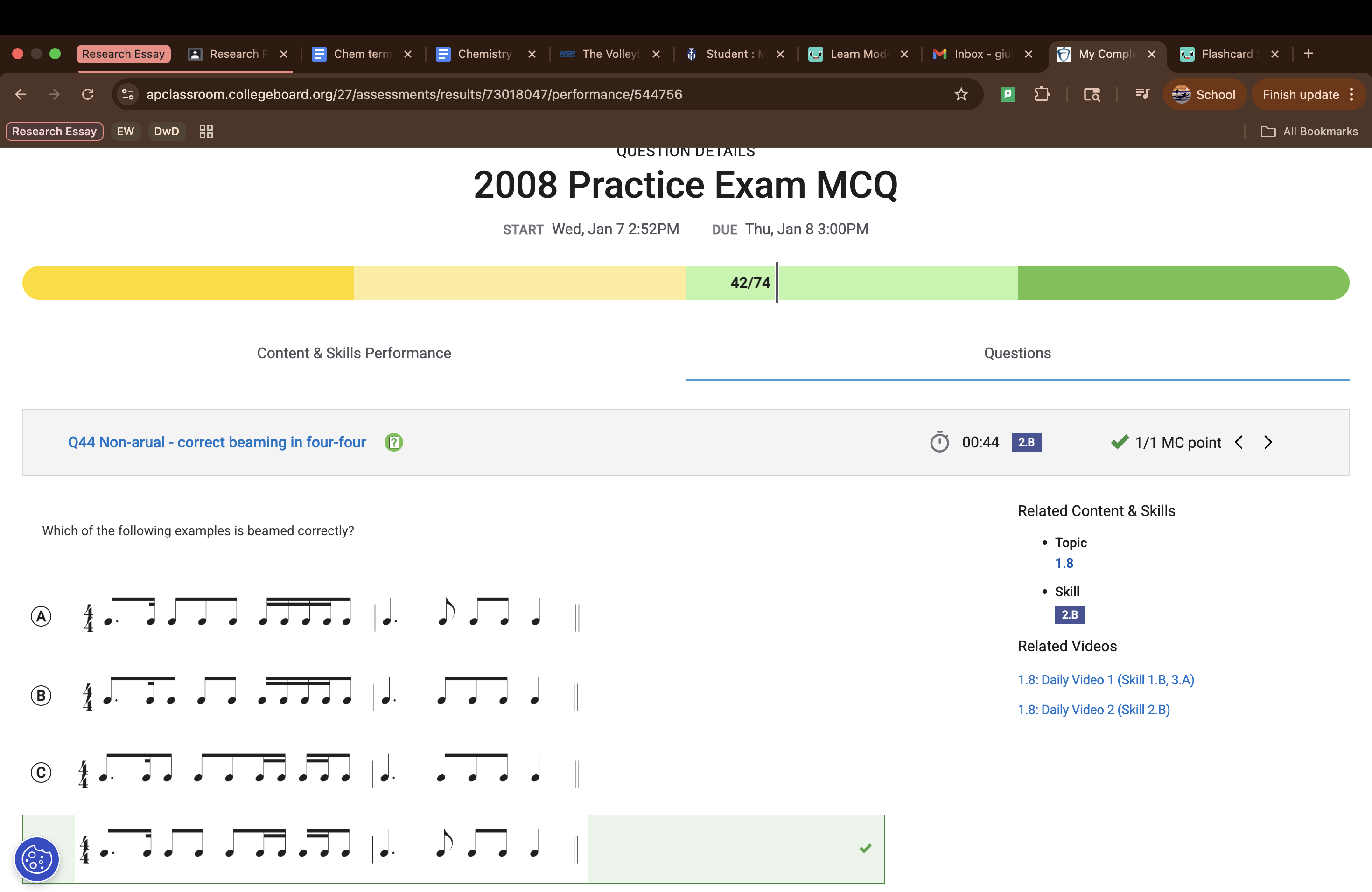 <p>Which of the following if beamed correctly </p>