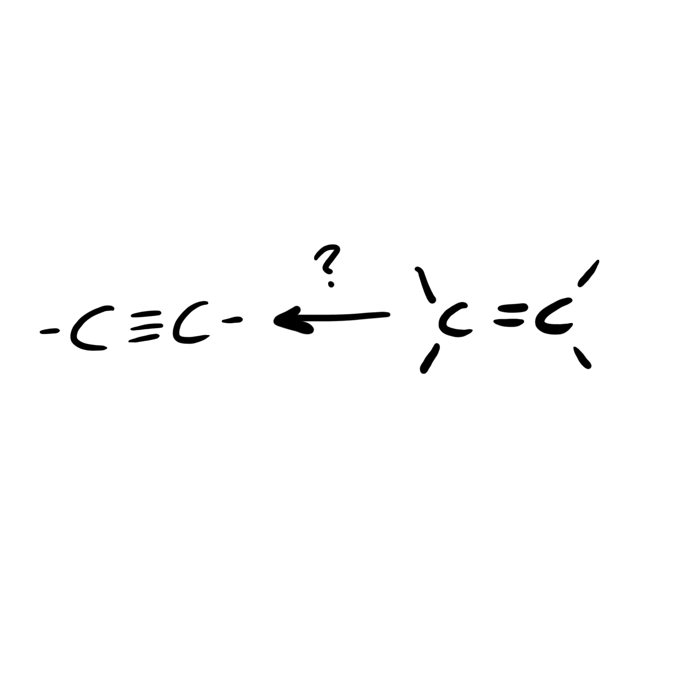 <p>Alkene → Alkyne</p>