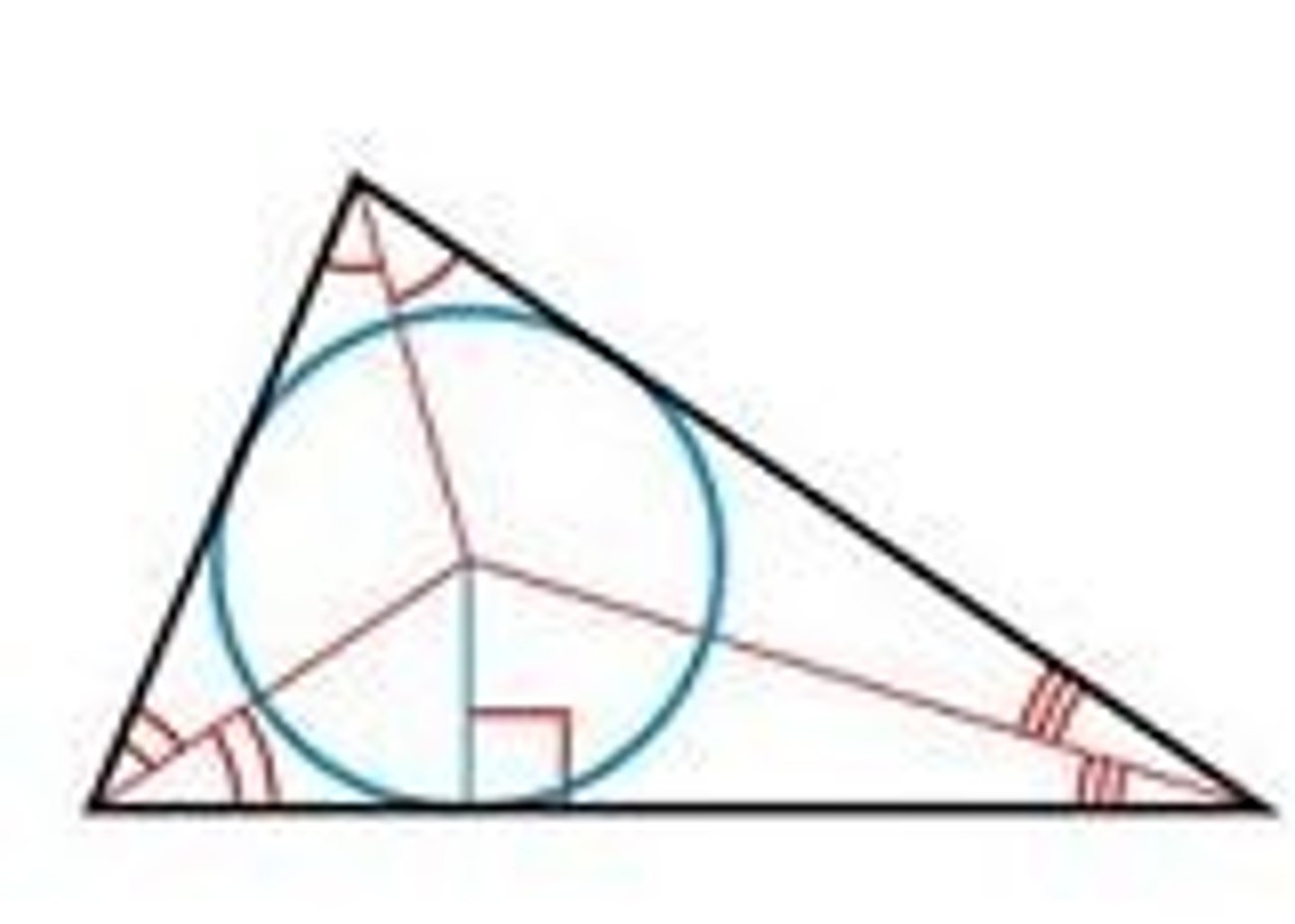 <p>The point of intersection of the angle bisectors of a triangle</p>