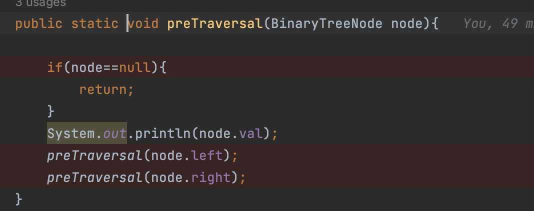<ul><li><p>visit root </p></li><li><p>traverse left subtree in preorder </p></li><li><p>traverse right subtree in preorder</p></li></ul>