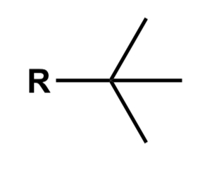 <p>4 carbons attached a non hydrogen R group</p>