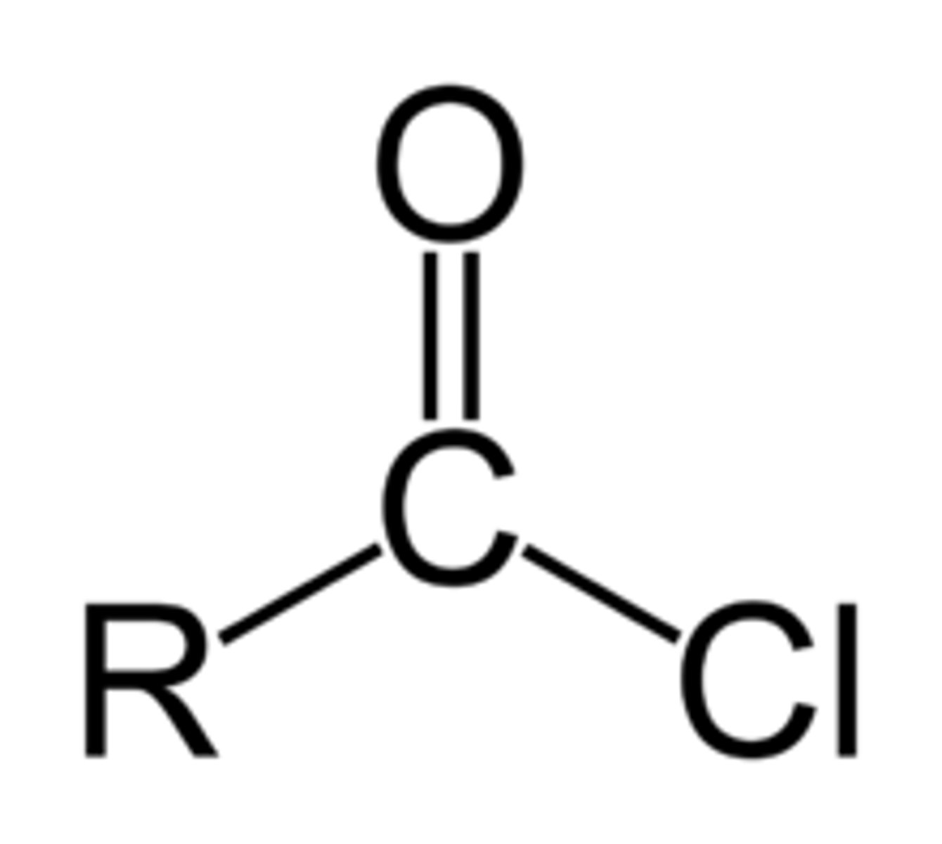 <p>R-C=O-Cl</p>