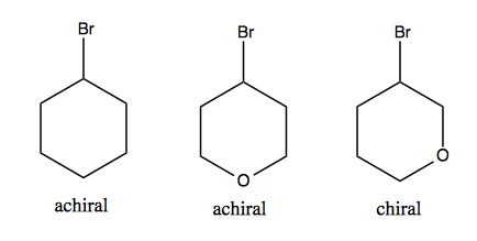 <p><strong>chiral is</strong><span> </span><strong><mark data-color="unset" style="background-color: unset; color: inherit;">one that is NOT superimposable on its mirror image</mark></strong></p>