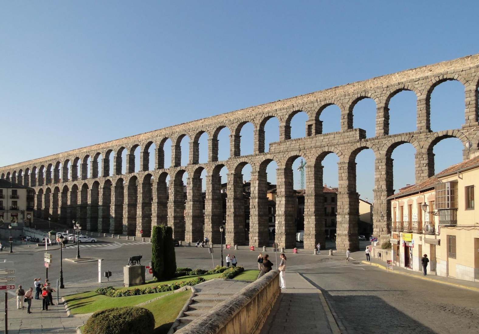 <p>A structure built by the romans designed to Transport Water.</p><ul><li><p>Think Aqueduct of Segovia </p><ul><li><p>Also showcased Roman power through architecture. (tall, double arches)</p></li></ul></li></ul><p></p>
