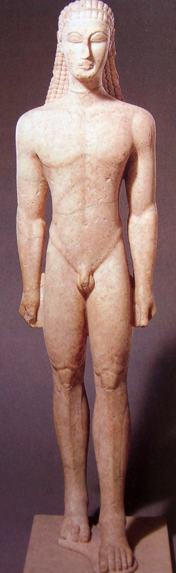 <p>Kouros, ca. 600 BCE</p>