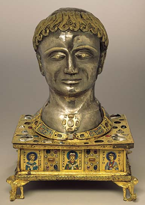 <ul><li><p>a relic of St. Alexander, where his skull is held</p></li></ul><p></p>