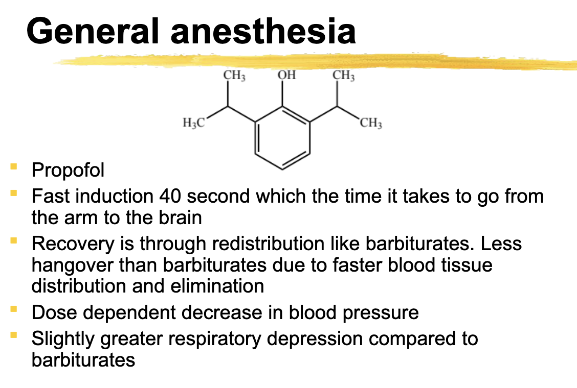<p>decrease BP, Greater respiratory depression compared to barbiturates </p>