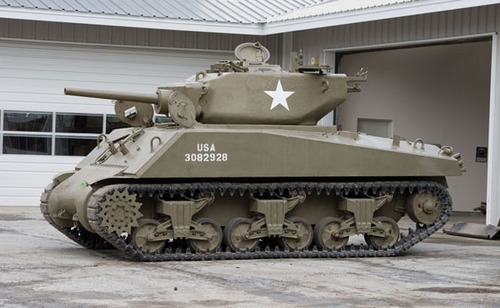 <p>Iconic American tank that could be mass produced. Lacked the firepower and armor of Nazi tanks.</p>