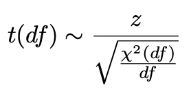 <p>t-distribution (student’s t-test)</p>