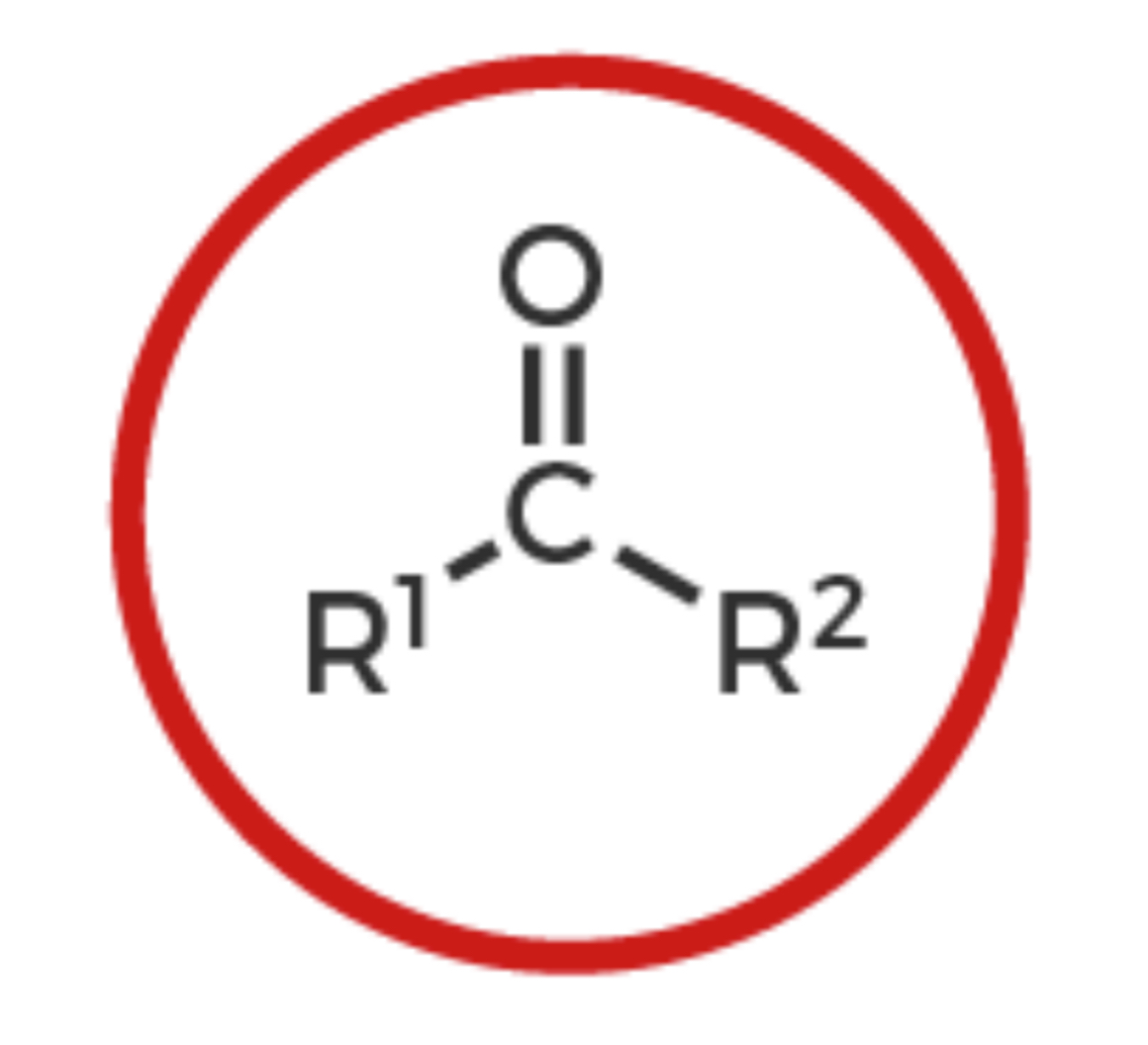 <p>Carbon with a double bonded Oxygen</p>