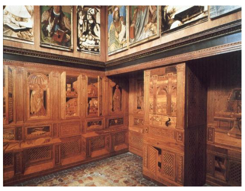 <p>studiolo van frederico</p>