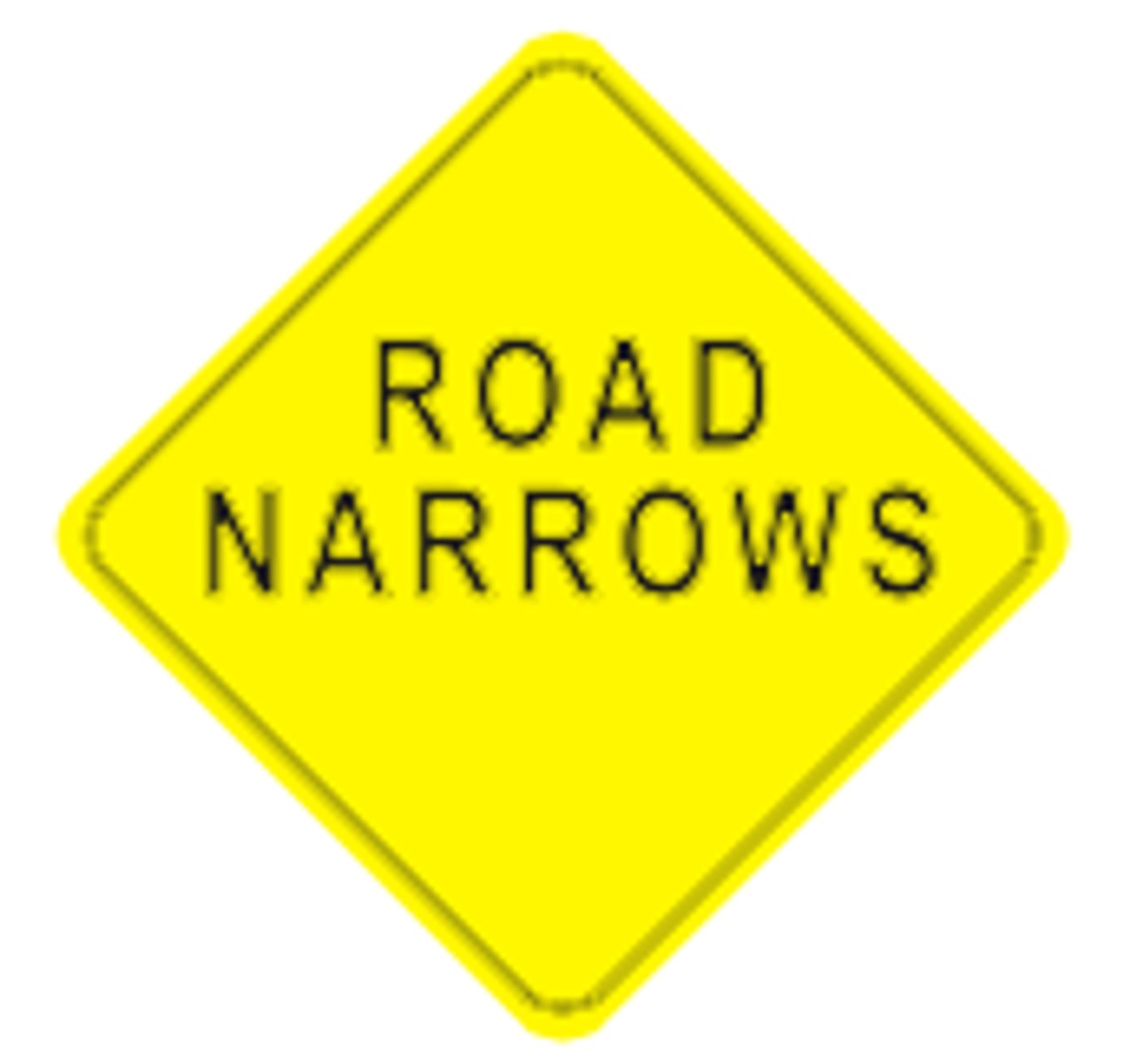 <p>Narrow road ahead, reduce speed</p>