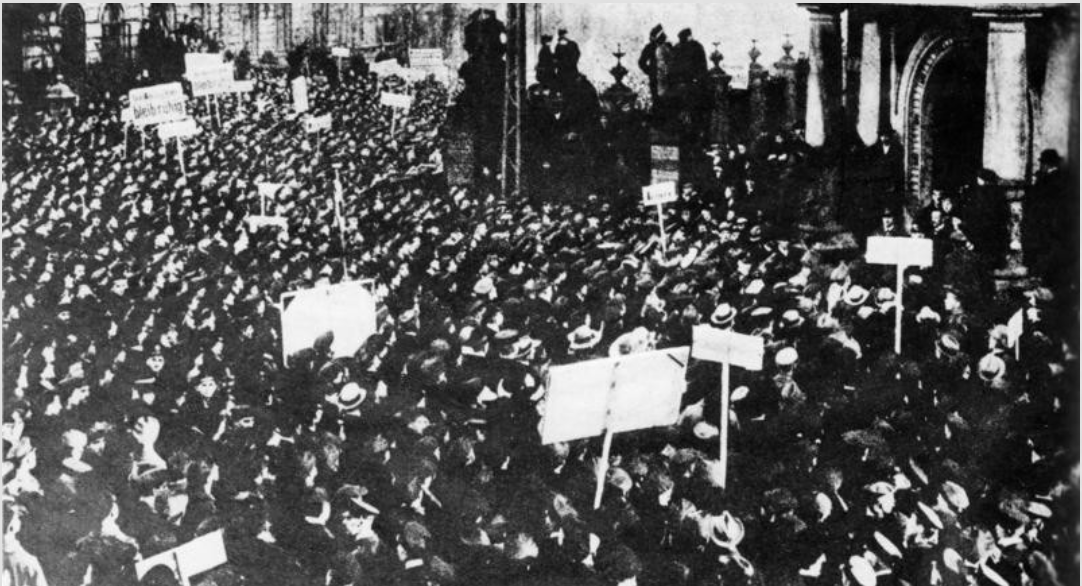 <ul><li><p>Units of the German Navy refused to set sail for a last, large-scale operation in a war they believed to be as good as lost, initiating the uprising</p></li><li><p>The sailors’ revolt, which then ensued in the naval ports of Wilhelmshaven and Kiel, spread across the whole country within days and led to the proclamation of a republic on 9 November 1918, shortly thereafter to the abdication of Kaiser Wilhelm II, and to German surrender</p></li></ul><p></p>