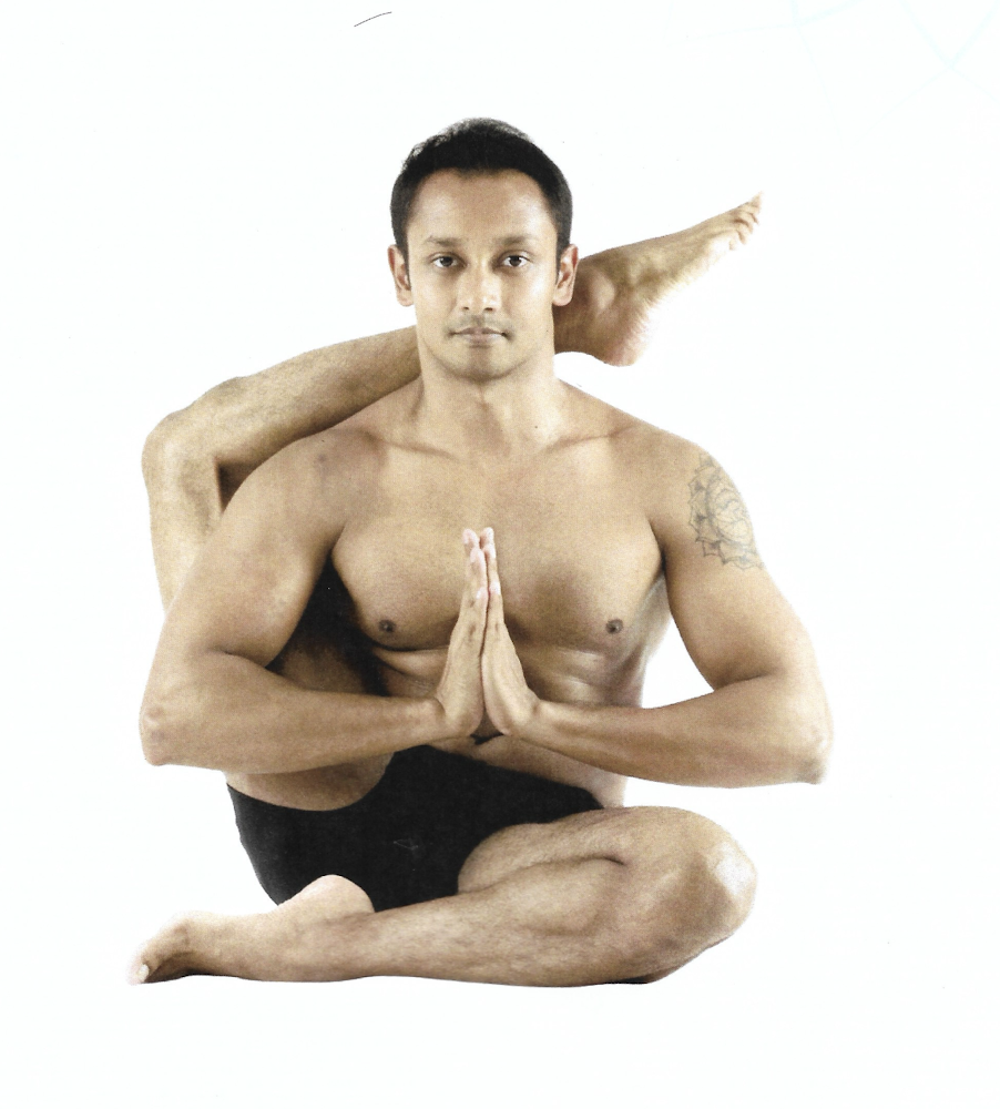 <p>Leg Over Head Pose</p>