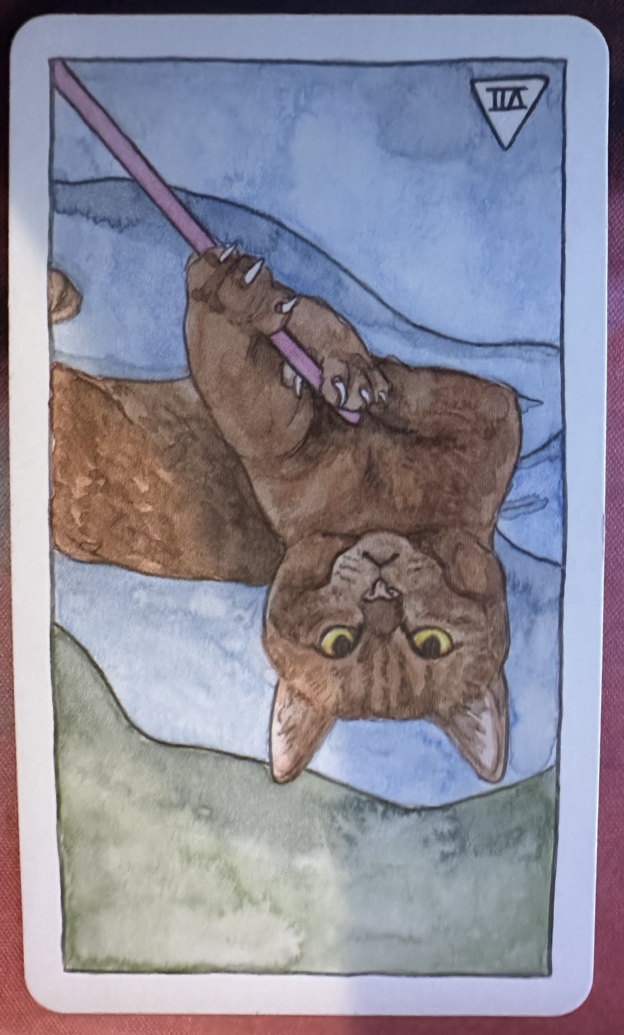 <p>Seven of Swords (VII) Reversed</p>