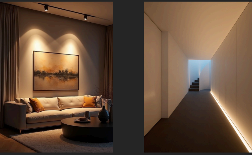<p>Indirect lighting that reflects off surfaces to create a pleasant quality of illumination.</p>