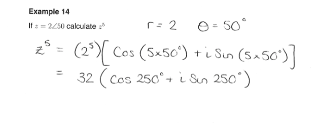 <p>De Moivre’s Theorem</p>