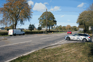 <p>you’re turning right onto a dual carriageway. what should you do before emerging?</p>