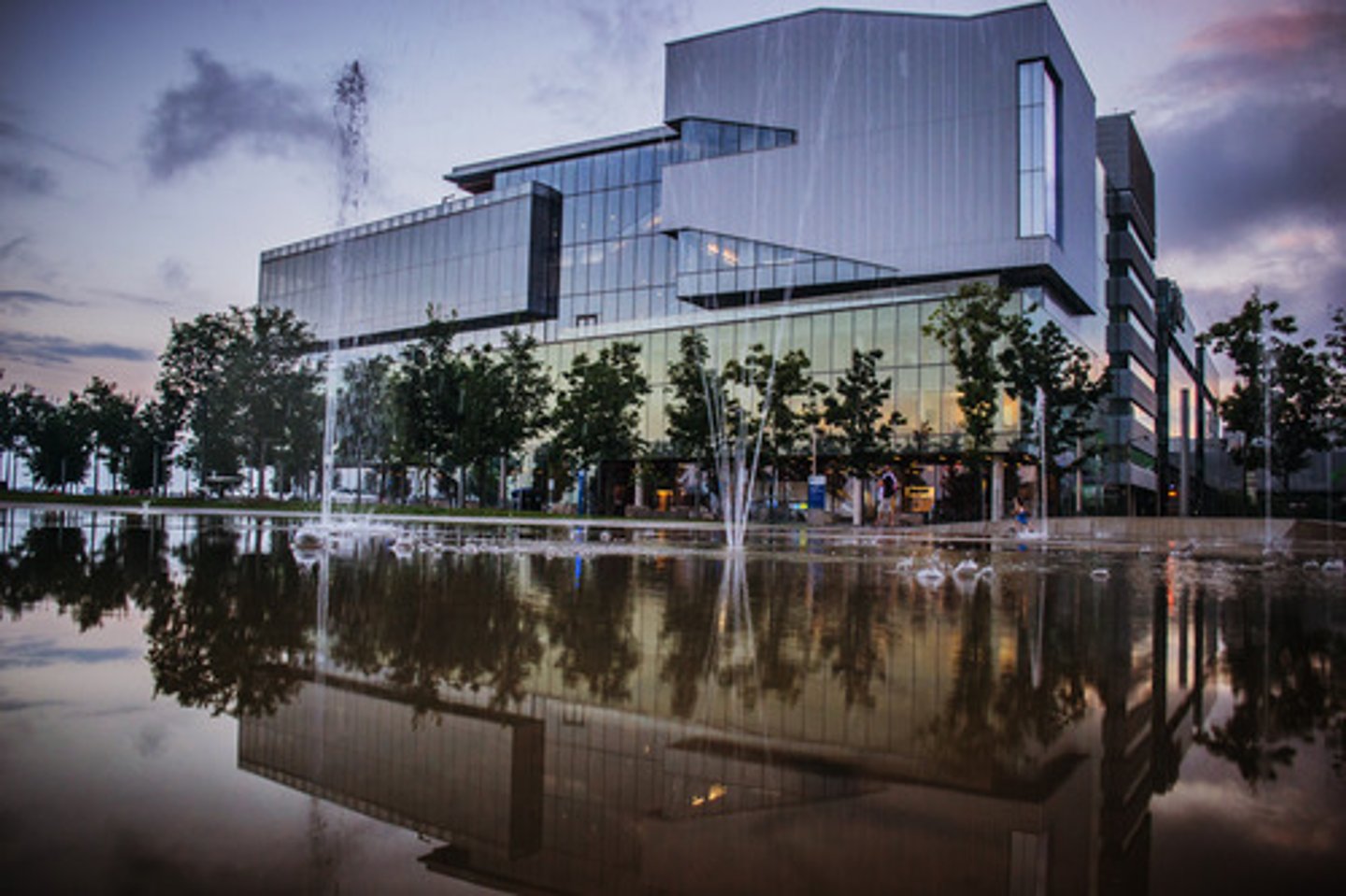 <p>(n.) the site of an institution, such as a university campus</p>