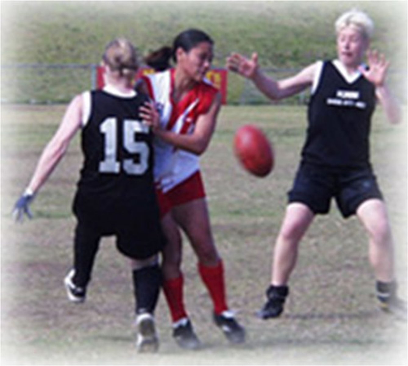 <p>to bump into; to run into</p>