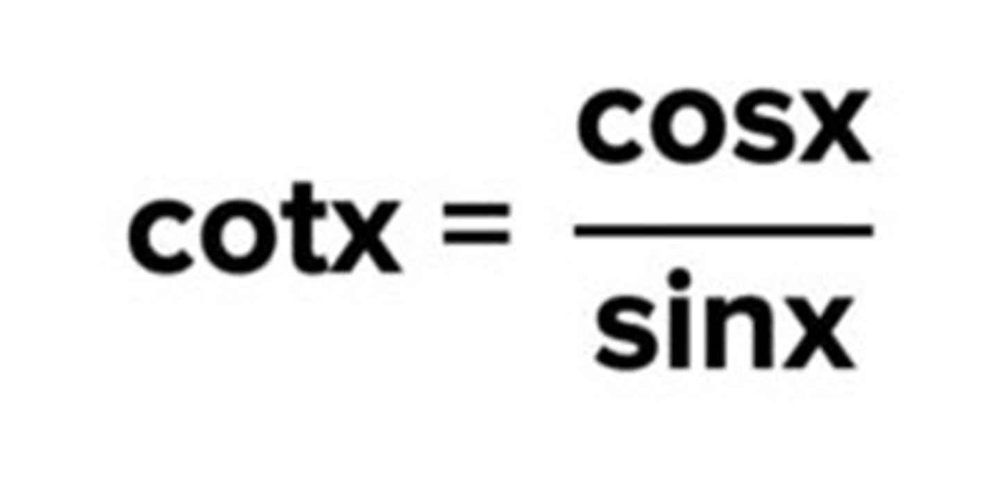 <p>cotx = cosx/sinx</p>