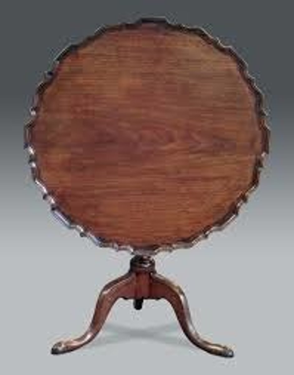 <p>A pedestal table with a hinged top which can be dropped vertically when not in use.</p>