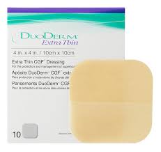 <p>duoderm extra thin (hydrocolloïd)</p><ul><li><p>beschermt</p><ul><li><p>litteken</p></li><li><p>oppervlakkig letsel zonder beslag</p></li><li><p>droge wonden</p></li><li><p>stripletsels</p></li></ul></li><li><p>niet bij risico infectie</p><ul><li><p>geen anti-bacteriele functie</p></li></ul></li></ul><p></p>