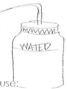<p>squirts distilled water only</p>