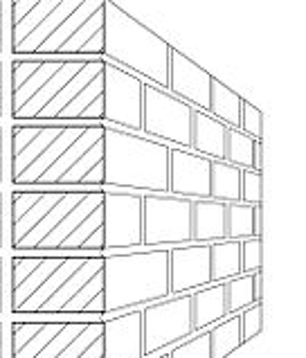 <p>A <strong>vertical layer of masonry</strong> that is one masonry unit thick.</p>