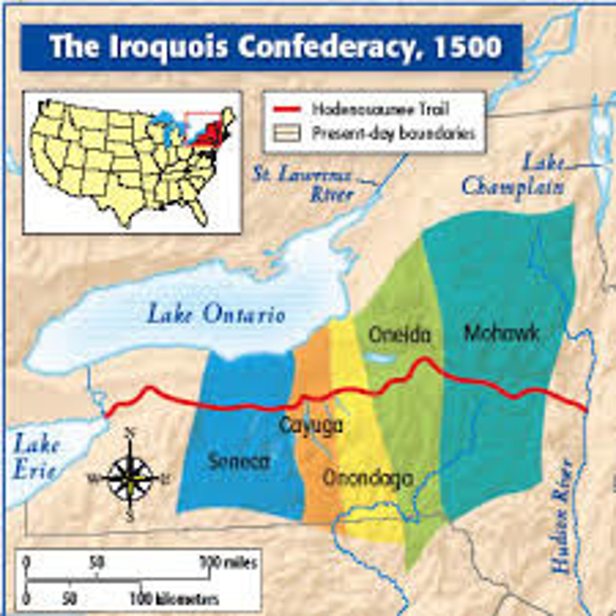 <p>The name not of a tribe but of a confederacy of six separate tribes centered in what would become New York. Coposed of the Mohawk, Seneca, Cayuga, Onondaga, Oneida and Tuscarora Tribes united in a military alliance against the Huron tribe located in the Great Lakes Region.</p>