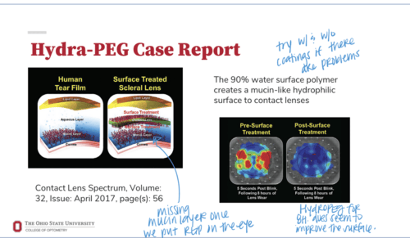 <p>What is important about the care of plasma and Hydra-PEG treated RGPs?</p>